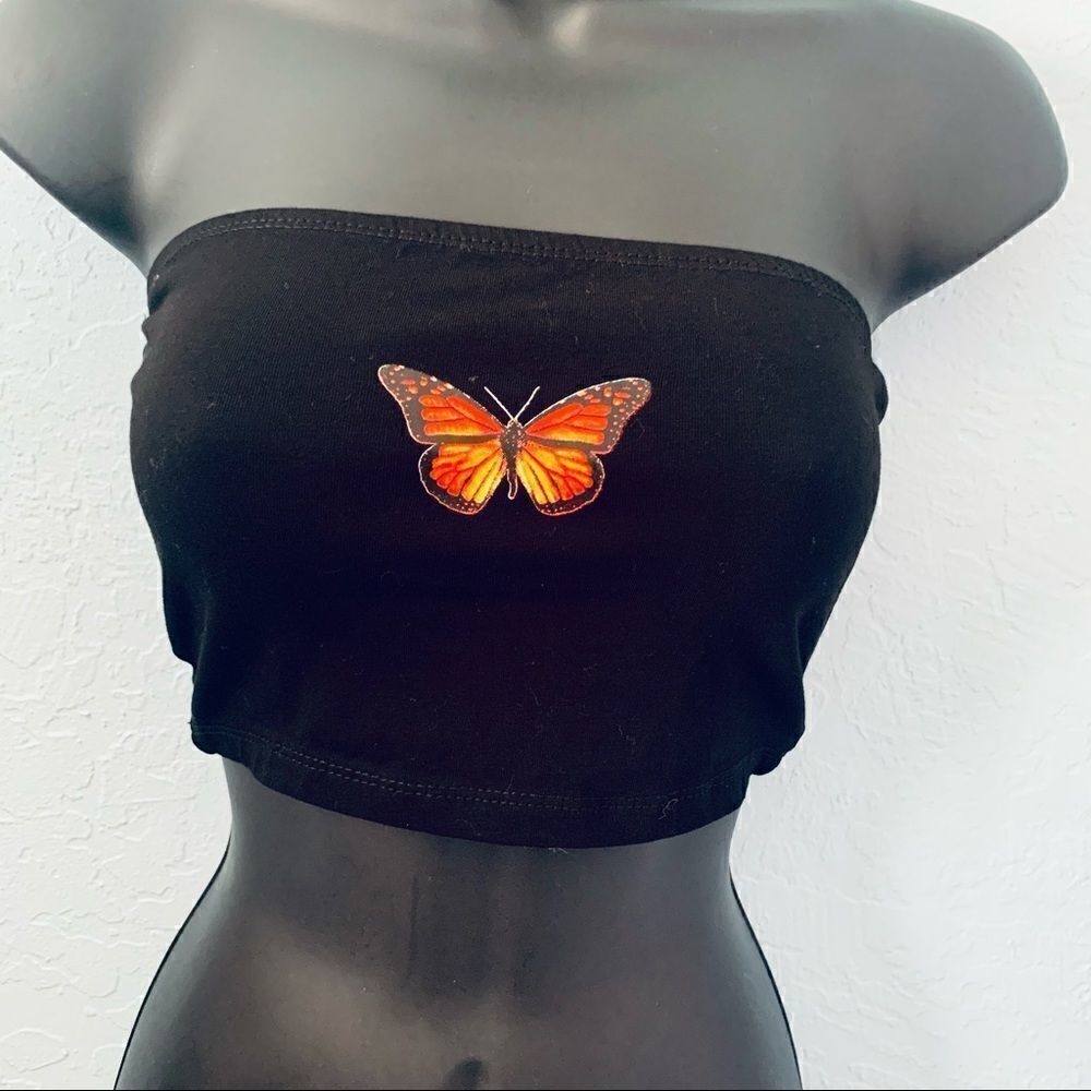 SHEIN butterfly tube top Size XS